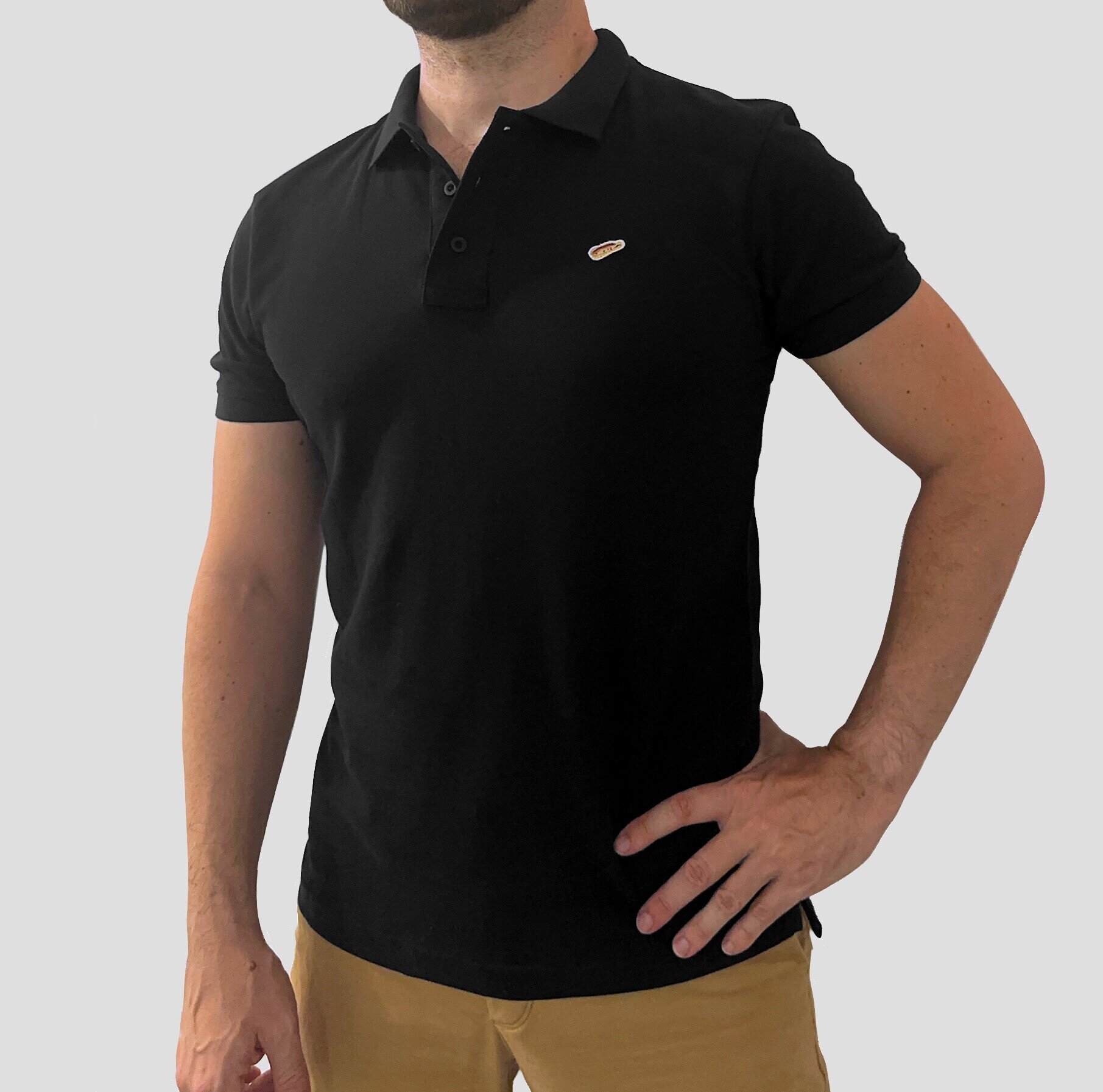Polo Hombre Manga Corta Negro