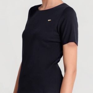 Camiseta Negra Mujer Manga Corta