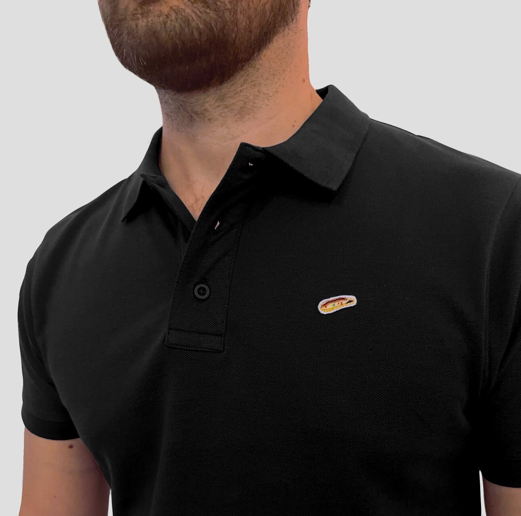 Polo Hombre Manga Corta Negro - Imagen 2