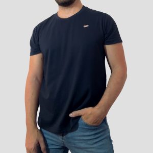 Camiseta Hombre Azul Marino Manga Corta